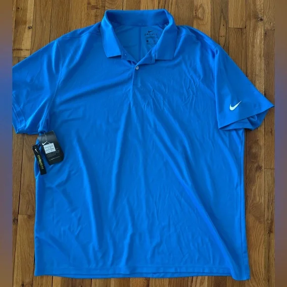 Nike Men's Dri Fit Blue Polo Golf Shirt - Picture 1 of 6